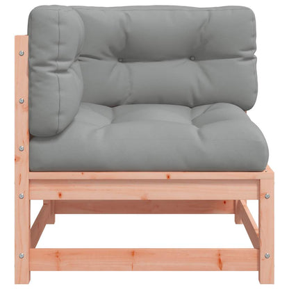 vidaXL Canapé d'angle de jardin avec coussins Bois de douglas massif