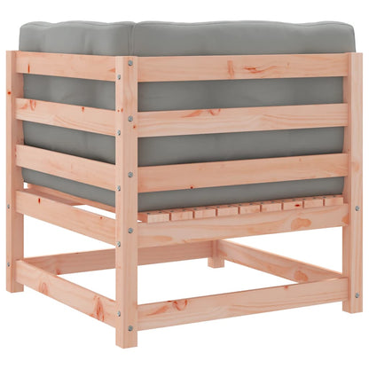 vidaXL Canapé d'angle de jardin avec coussins Bois de douglas massif