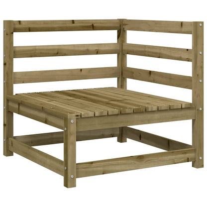 vidaXL Canapé d'angle de jardin avec coussins, bois de pin imprégné