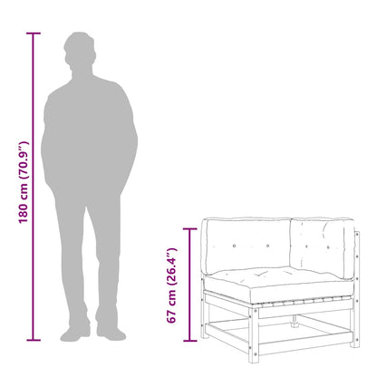 Garten-Ecksofas mit Kissen 2 Stk. Massivholz Douglasie