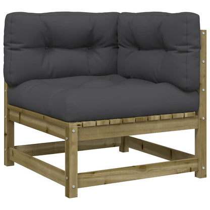 vidaXL Garten-Ecksofas mit Kissen 2 Stk. Kiefernholz Imprägniert