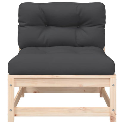 vidaXL Gartensofa ohne Armlehnen mit Kissen Massivholz Kiefer