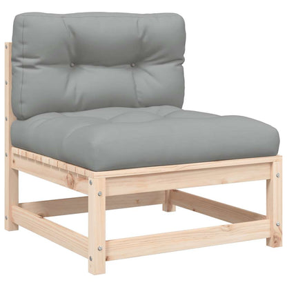vidaXL Canapé de jardin sans accoudoirs avec coussins Bois de pin massif