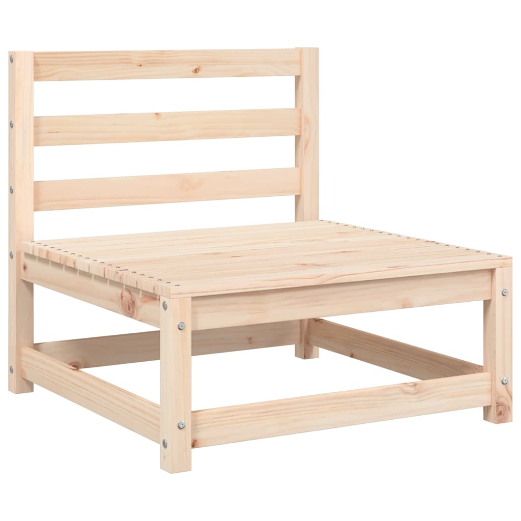 vidaXL Canapé de jardin sans accoudoirs avec coussins Bois de pin massif