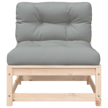 vidaXL Canapé de jardin sans accoudoirs avec coussins Bois de pin massif