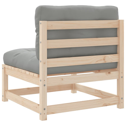 vidaXL Canapé de jardin sans accoudoirs avec coussins Bois de pin massif