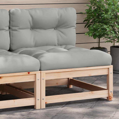 vidaXL Canapé de jardin sans accoudoirs avec coussins Bois de pin massif