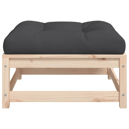 vidaXL Gartenhocker mit Kissen Massivholz Kiefer