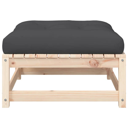 vidaXL Gartenhocker mit Kissen Massivholz Kiefer