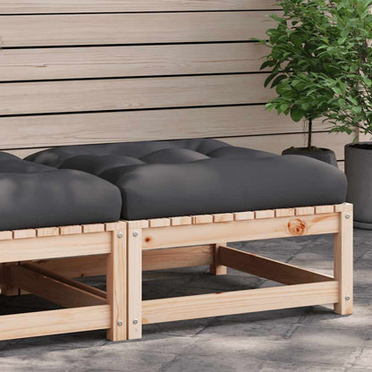 vidaXL Gartenhocker mit Kissen Massivholz Kiefer