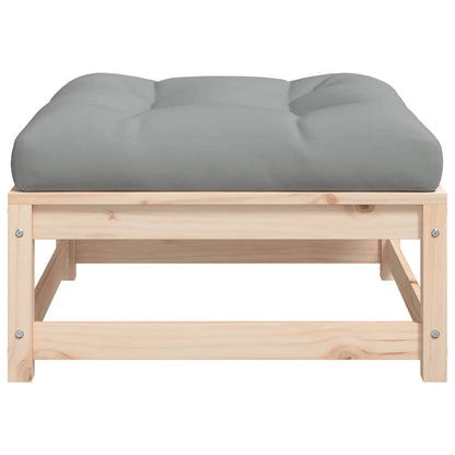 vidaXL Gartenhocker mit Kissen Massivholz Kiefer