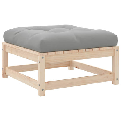vidaXL Gartenhocker mit Kissen Massivholz Kiefer