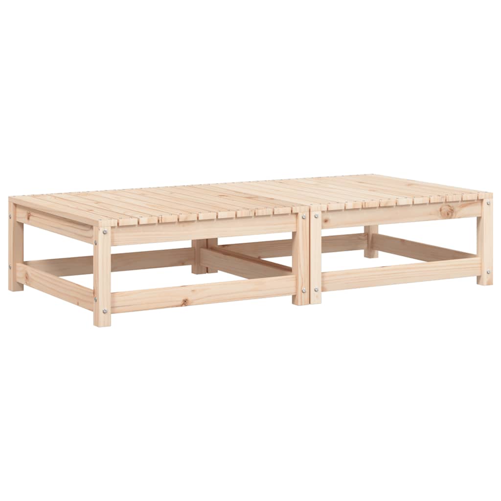vidaXL Tabourets de jardin avec coussins 2 pcs Bois de pin massif
