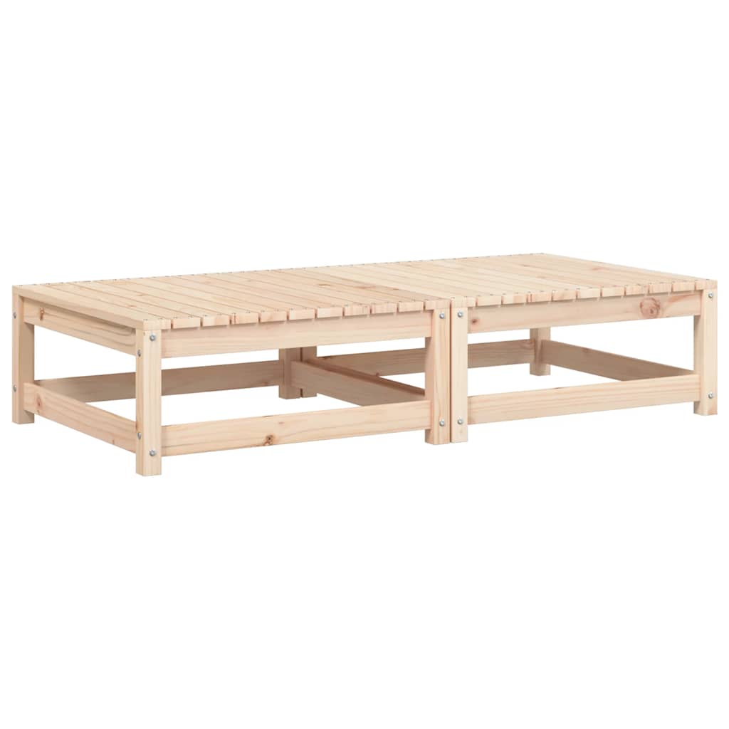vidaXL Tabourets de jardin avec coussins 2 pcs Bois de pin massif