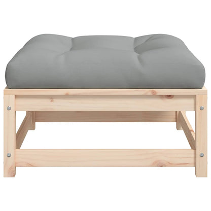 vidaXL Tabourets de jardin avec coussins 2 pcs Bois de pin massif