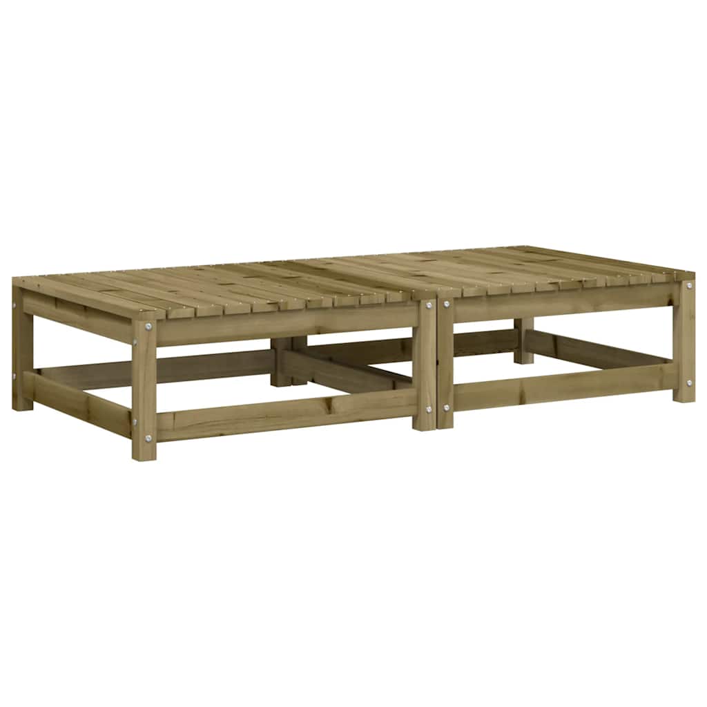 vidaXL Tabouret de jardin avec coussin 2 pcs Bois de pin Imprégné