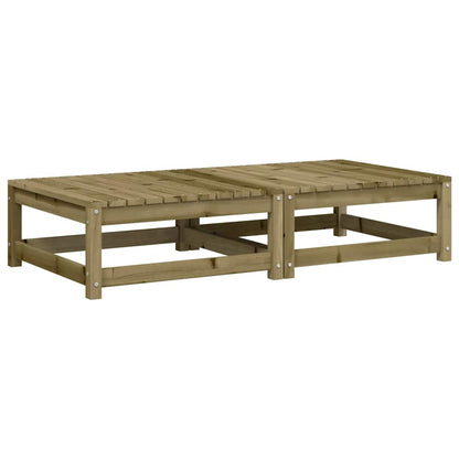 vidaXL Tabouret de jardin avec coussin 2 pcs Bois de pin Imprégné