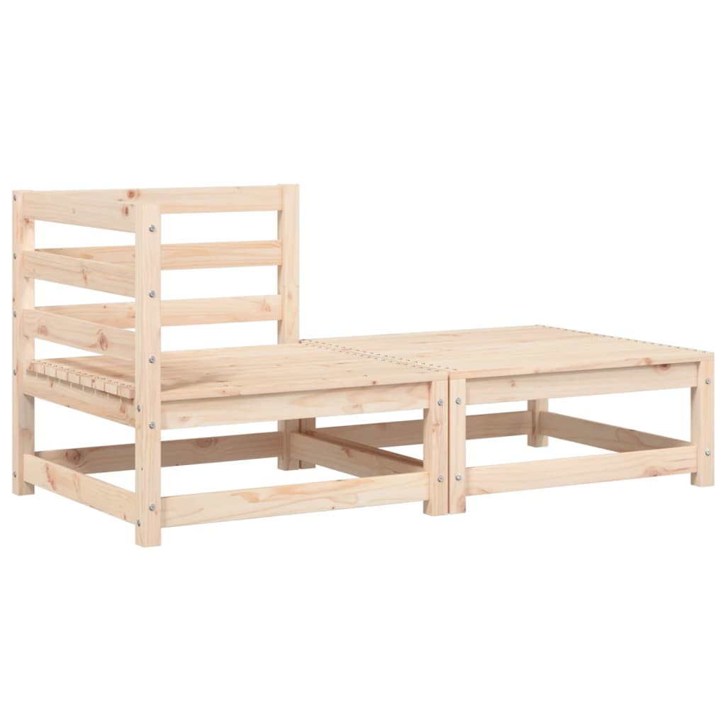 Canapé d'angle de jardin vidaXL avec coussins et pouf