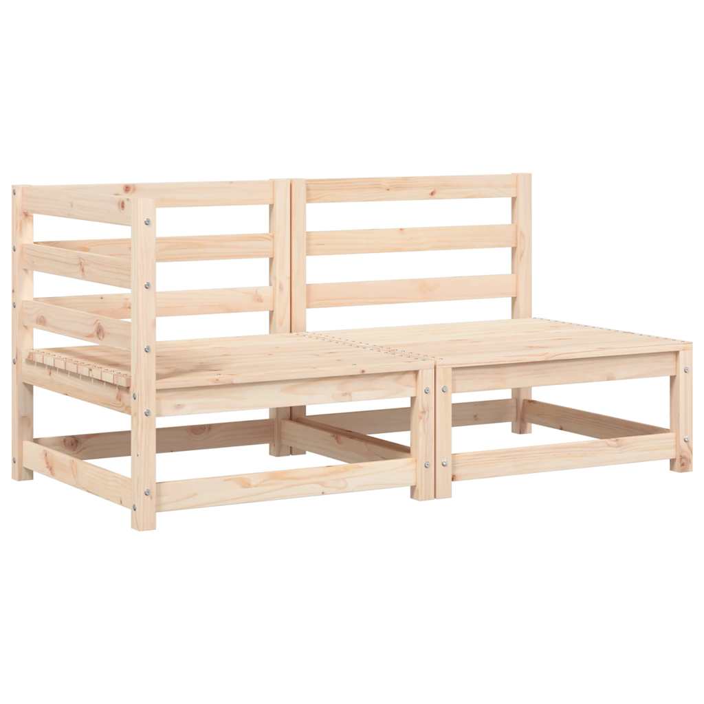 vidaXL Canapé de jardin 2 places avec coussins en pin massif