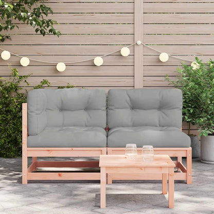 vidaXL Canapé de jardin 2 places avec coussins, bois de douglas massif