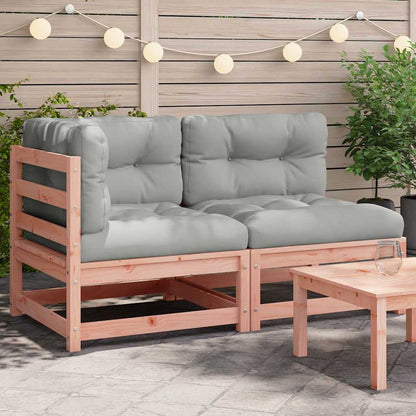 vidaXL Canapé de jardin 2 places avec coussins, bois de douglas massif