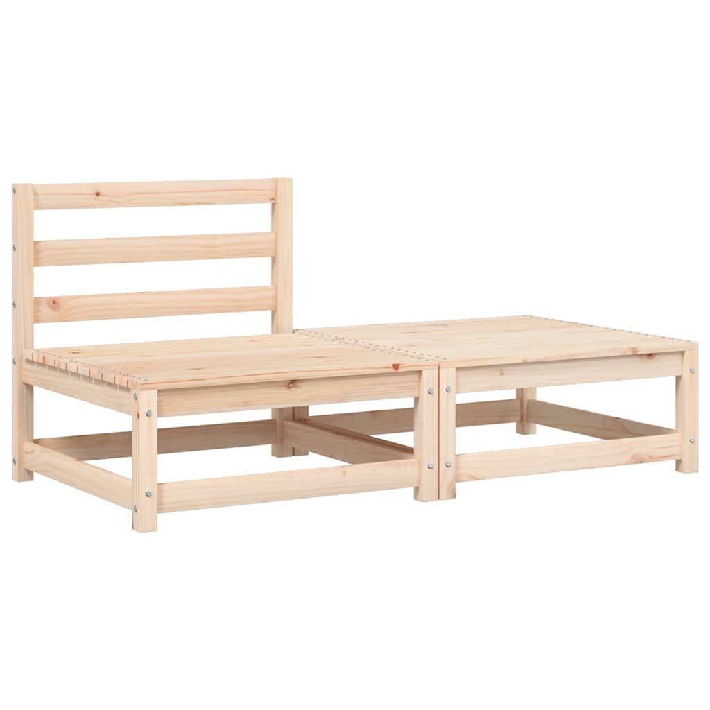 vidaXL Canapé de jardin sans accoudoirs avec coussins et pouf