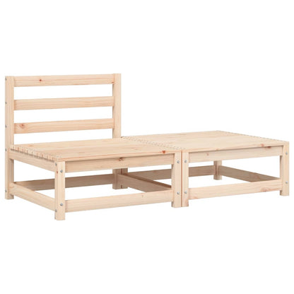 vidaXL Canapé de jardin sans accoudoirs avec coussins et pouf