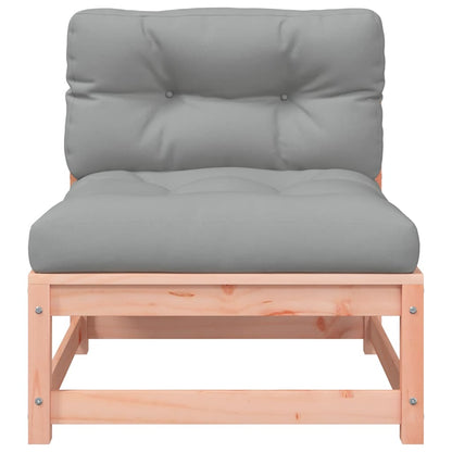 vidaXL Gartensofa ohne Armlehnen mit Kissen und Hocker