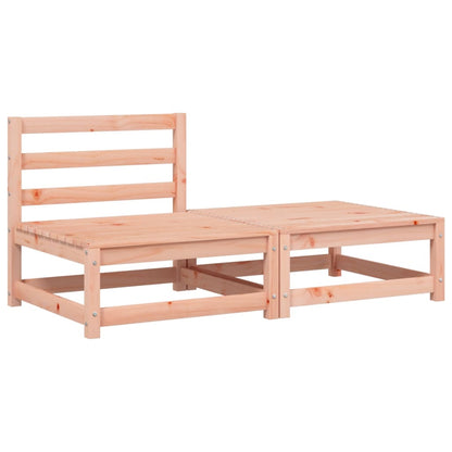 vidaXL Canapé de jardin sans accoudoirs avec coussins et pouf