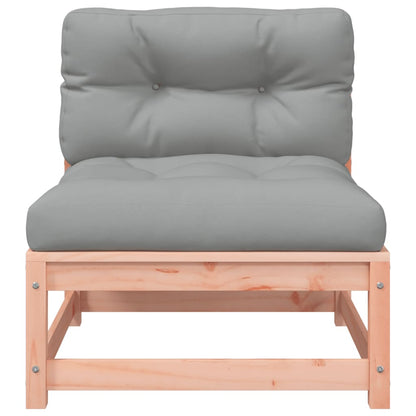vidaXL Canapé de jardin sans accoudoirs avec coussins et pouf