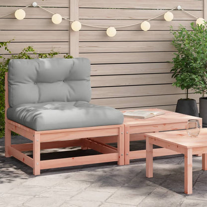 vidaXL Canapé de jardin sans accoudoirs avec coussins et pouf