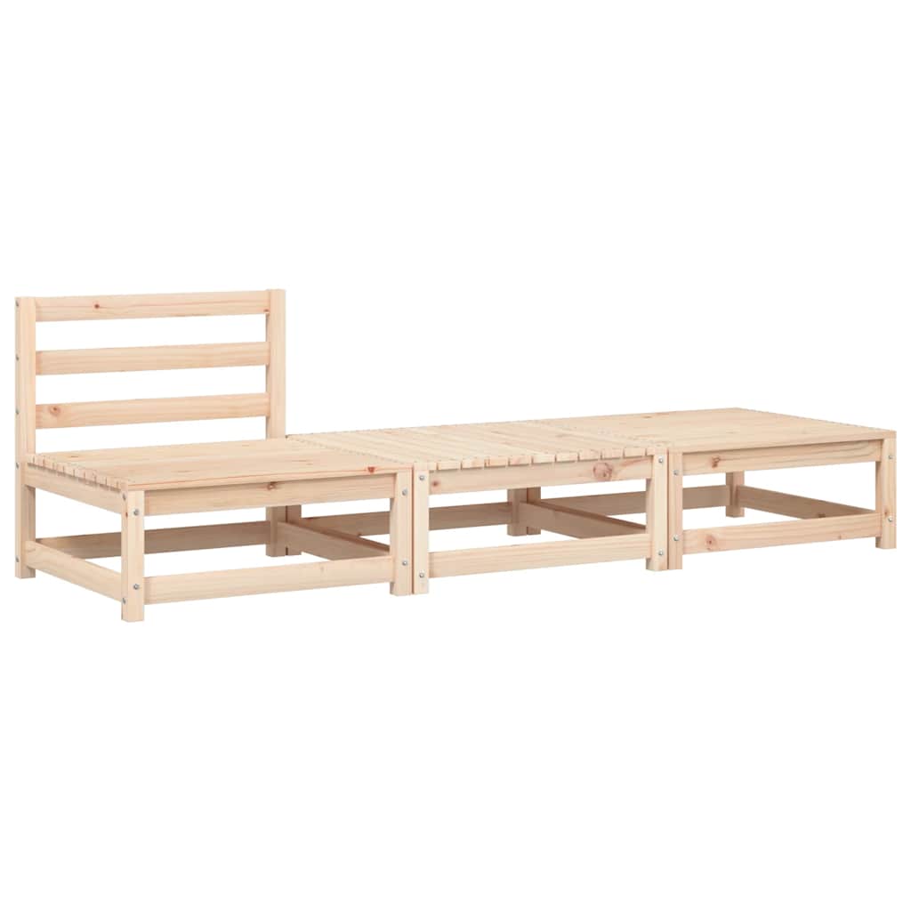 vidaXL Canapé de jardin sans accoudoirs avec coussins et poufs