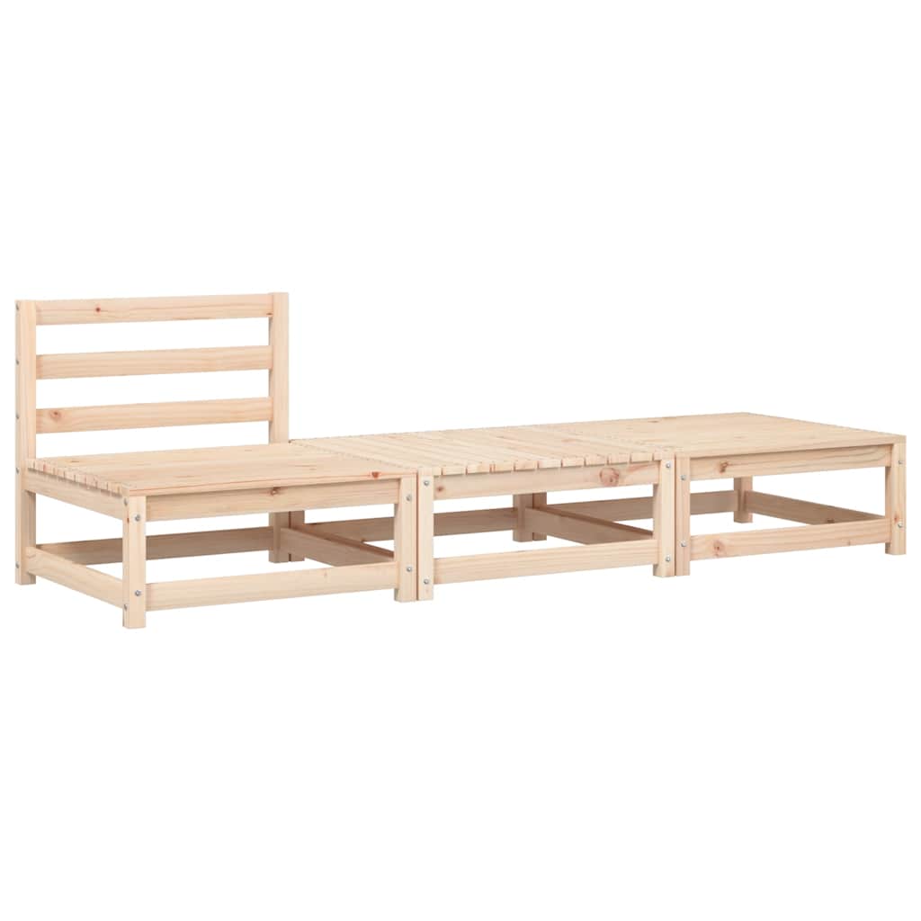 vidaXL Canapé de jardin sans accoudoirs avec coussins et poufs