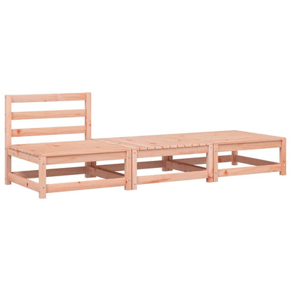 vidaXL Gartensofa ohne Armlehnen mit Kissen und Hockern