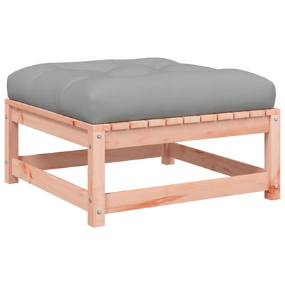 vidaXL Gartensofa ohne Armlehnen mit Kissen und Hockern