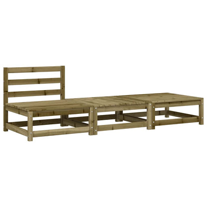vidaXL Gartensofa ohne Armlehnen mit Kissen und Hockern