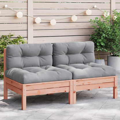 vidaXL Canapé de jardin sans accoudoirs avec coussins 2 pcs Bois de Douglas massif