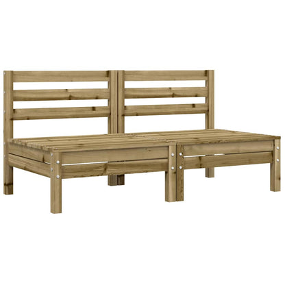 vidaXL Canapé de jardin sans accoudoirs avec coussins 2 pcs Bois de pin