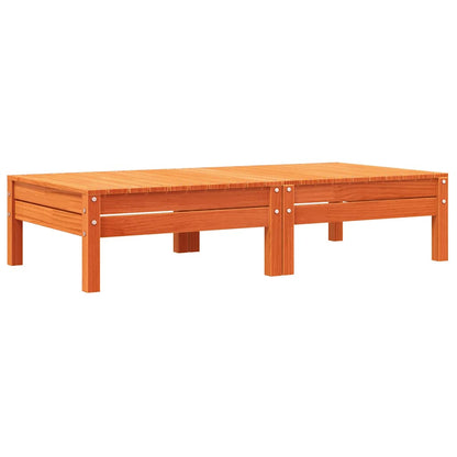 vidaXL Tabourets de jardin avec coussins 2 pcs Marron ciré Bois de pin massif