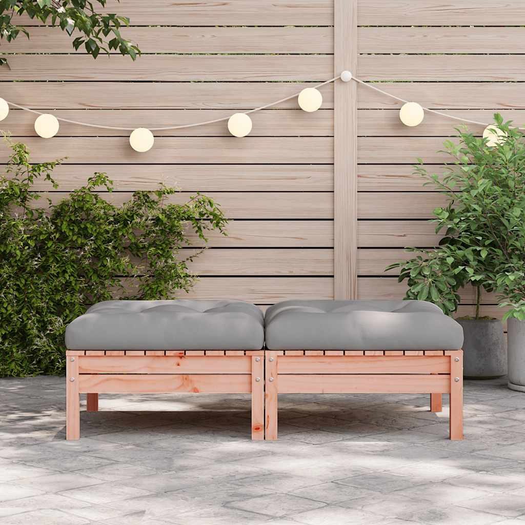 vidaXL Tabourets de jardin avec coussins 2 pcs Bois de Douglas massif