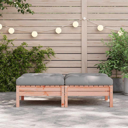 vidaXL Tabourets de jardin avec coussins 2 pcs Bois de Douglas massif