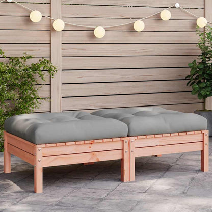 vidaXL Tabourets de jardin avec coussins 2 pcs Bois de Douglas massif
