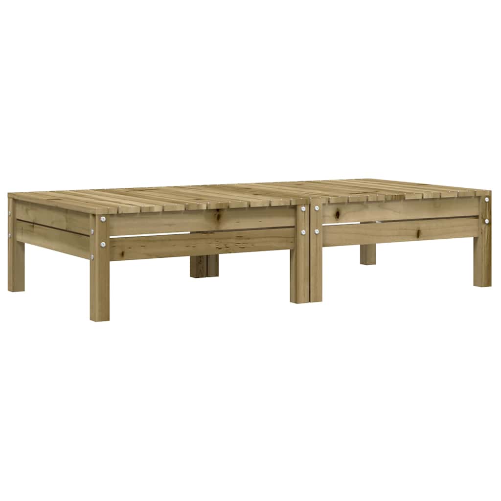 vidaXL Tabouret de jardin avec coussin 2 pcs Bois de pin Imprégné