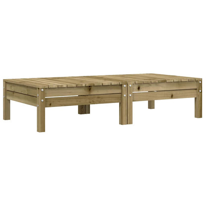 vidaXL Tabouret de jardin avec coussin 2 pcs Bois de pin Imprégné