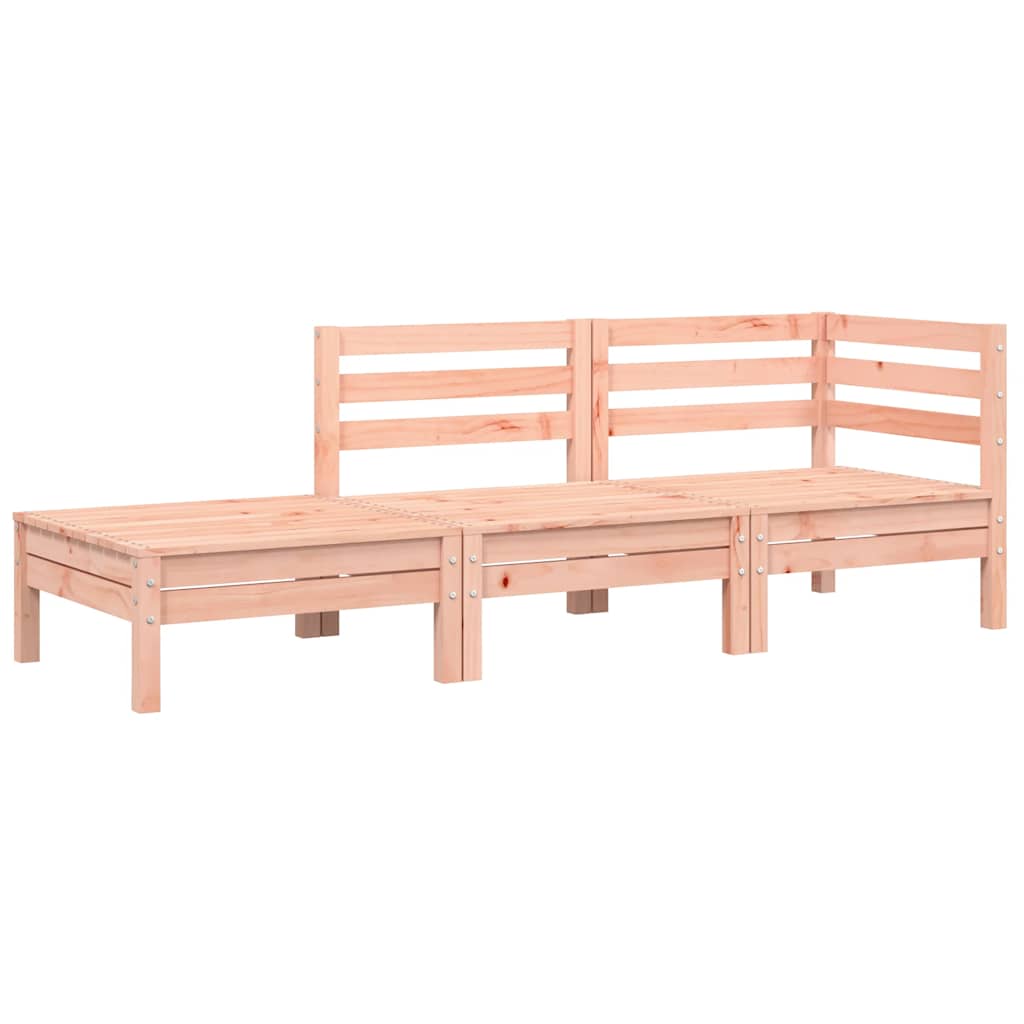 vidaXL Canapé de jardin 3 places avec coussins et pouf