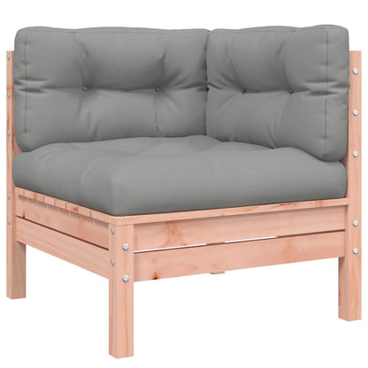 vidaXL Canapé de jardin 3 places avec coussins et pouf