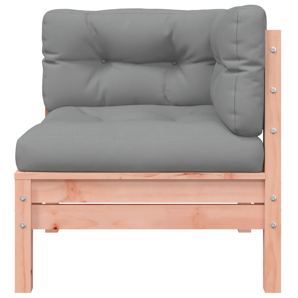 vidaXL Canapé de jardin 3 places avec coussins et pouf