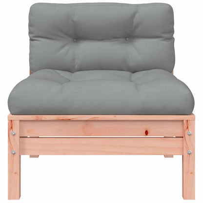 vidaXL Canapé de jardin 3 places avec coussins et pouf