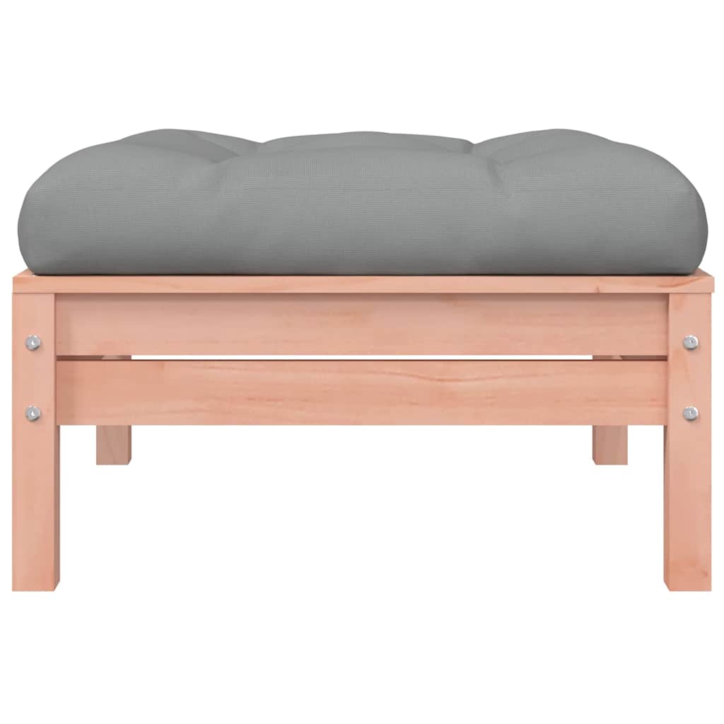 vidaXL Canapé de jardin 3 places avec coussins et pouf