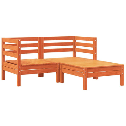 vidaXL Canapé de jardin 2 places avec coussins et pouf